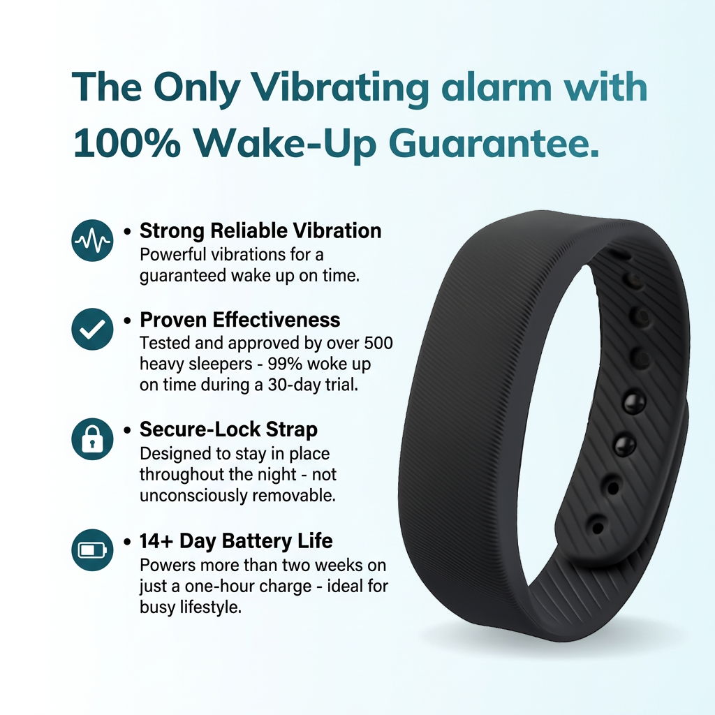 WakeEasy™- Vibrating Wristband Alarm Clock